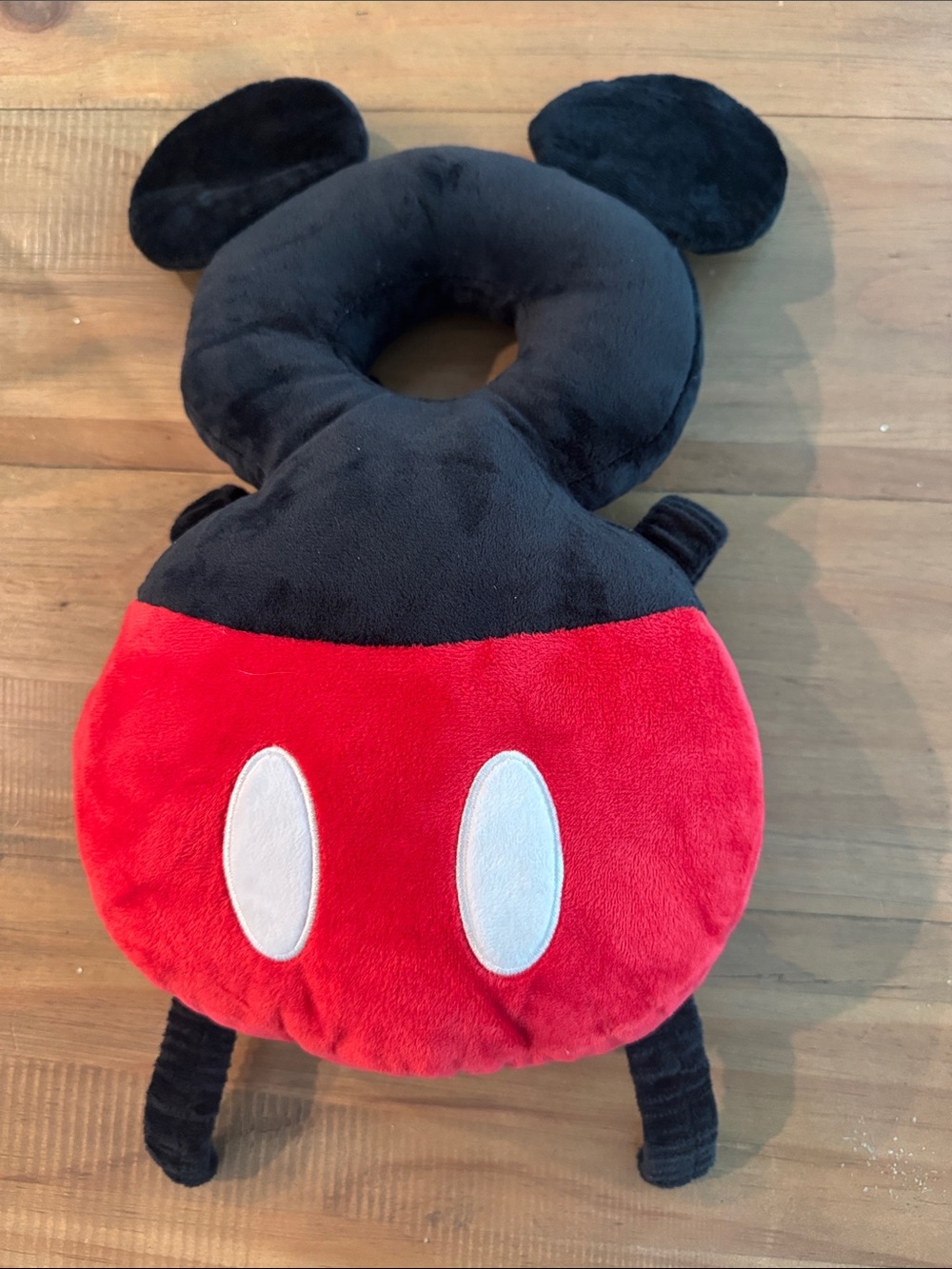 Disney Mickey Mouse Black and Red Plush Head Protector Pillow